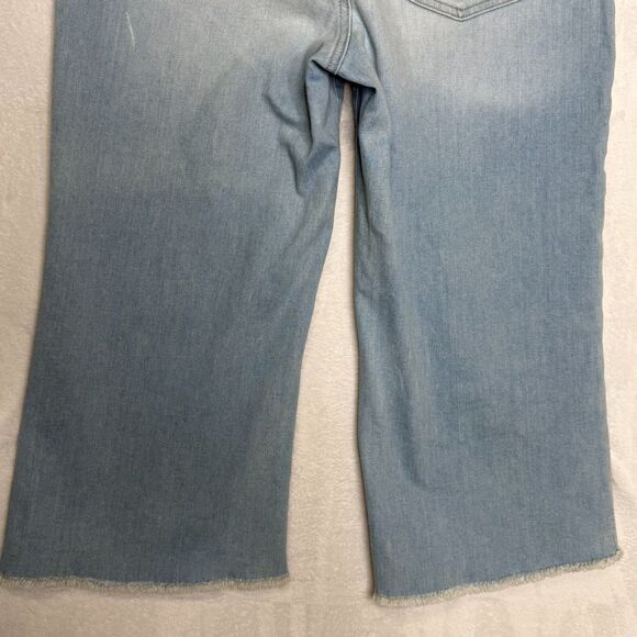 NYDJ Women's Sz 10 High Rise Brigitte Wide Leg Denim Capri LiftTuck style #8612 - Picture 10 of 16